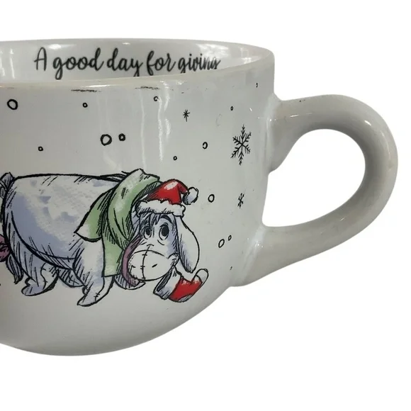 Disney Winnie the Pooh Christmas Coffee Mug Zrike Oversized Holiday Soup Mug - Picture 2 of 11